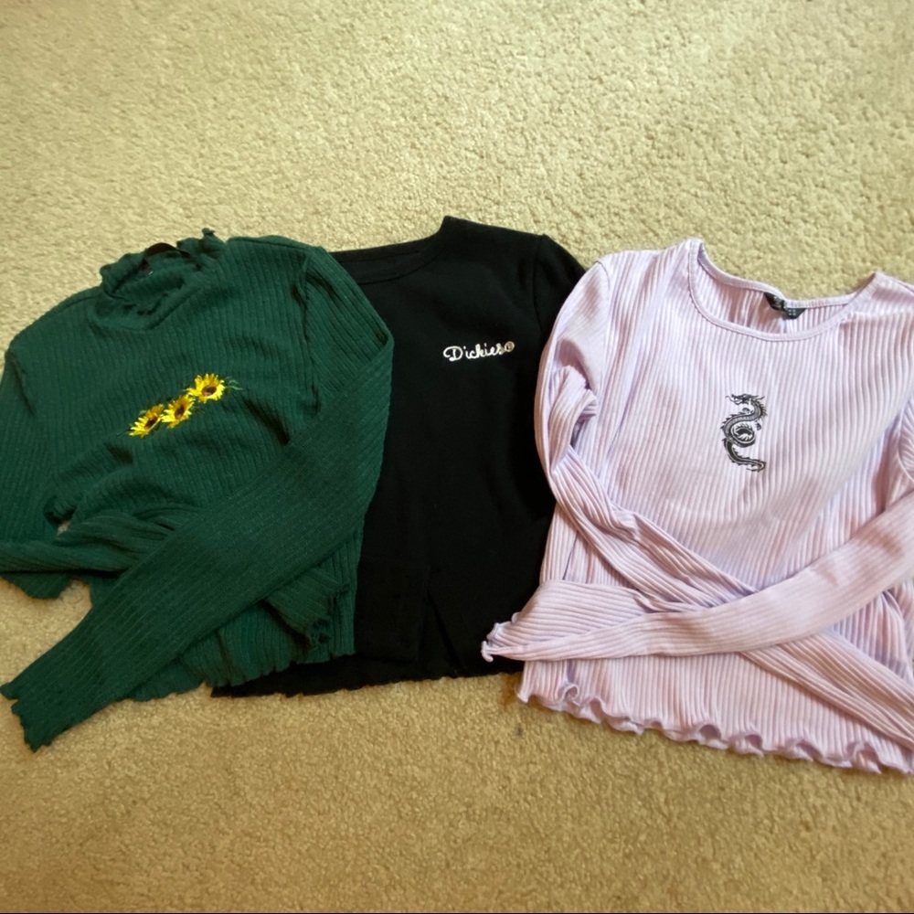 Long sleeve crop top bundle